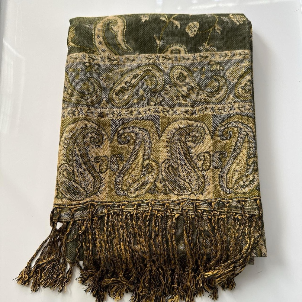 New | Army Green Pashmina Shawl